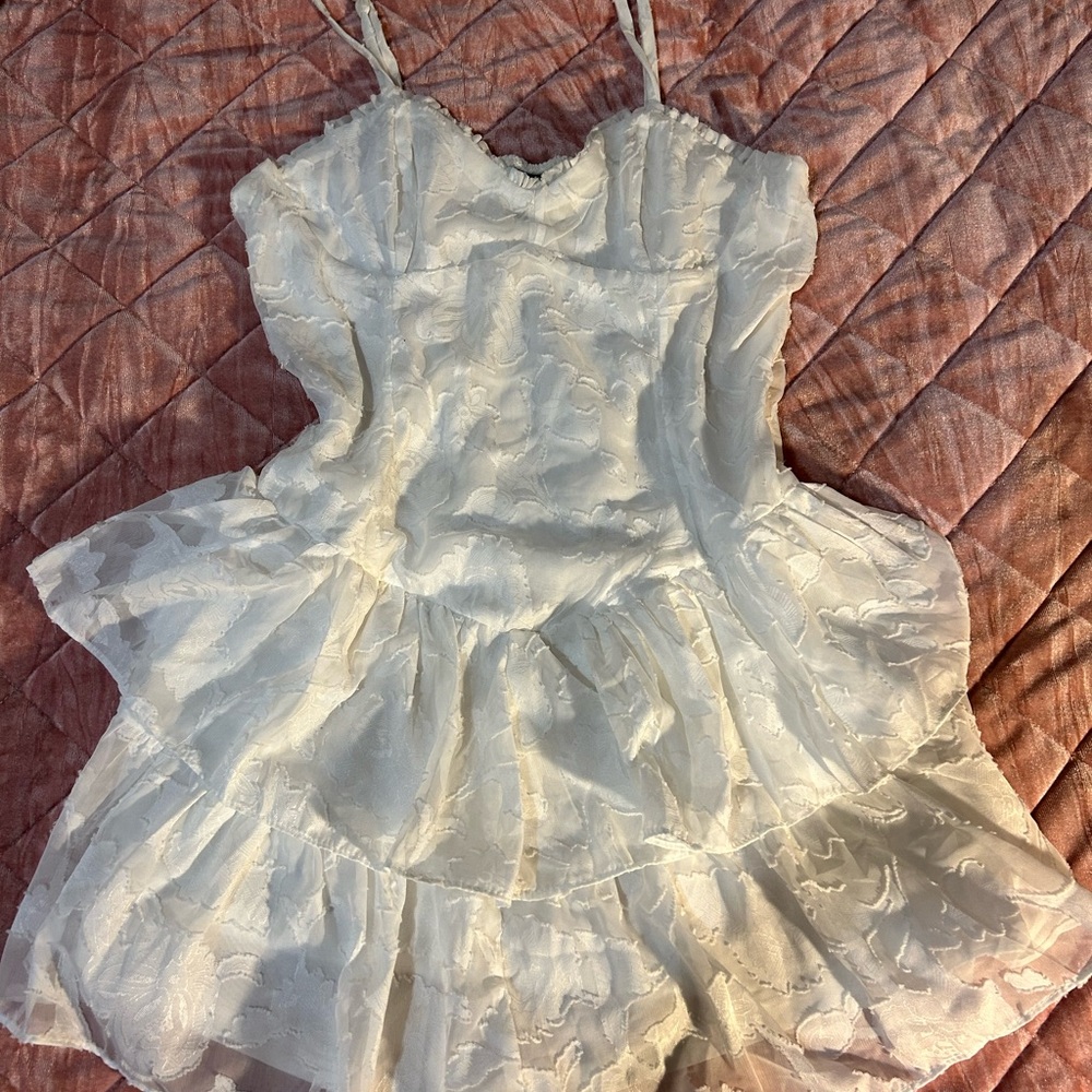 Wild Fable White Ruffled Dress